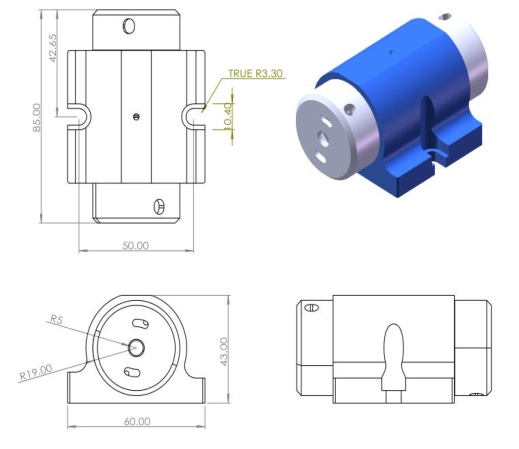 5mm klare Öffnung 1064nm TGG Faraday-freier Isolator mit doppelten Fluchtfenstern 0