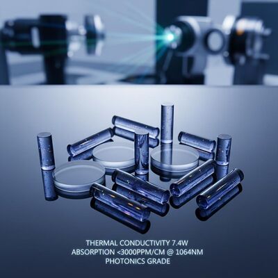 kaufen Magneto-optische Kristalle mit Wärmeleitfähigkeit von 7,4 W und einer Absorption unter 3000 ppm pro cm bei 1064 nm gemäß Bild, ideal für die Photonik online manufacture