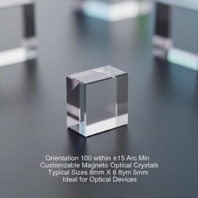 kaufen Orientierung 100 innerhalb von ±15 Bogenmin Anpassbare Magnetooptische Kristalle Typische Größen 8mm X 8mm X 5mm Ideal für optische Geräte online manufacture