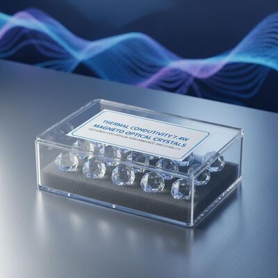 Thermal Conductivity 7.4W Magneto Optical Crystals Transparent Box Pack Designed for Optical Performance and Stability